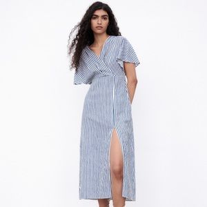 Zara striped midi summer dress